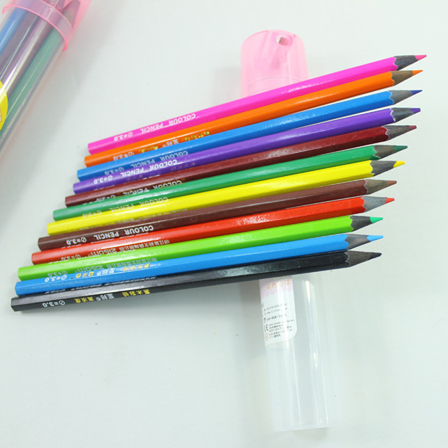 Black wood colored pencil with sharpener