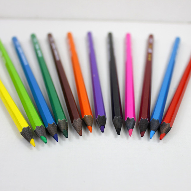 Black wood colored pencil with sharpener