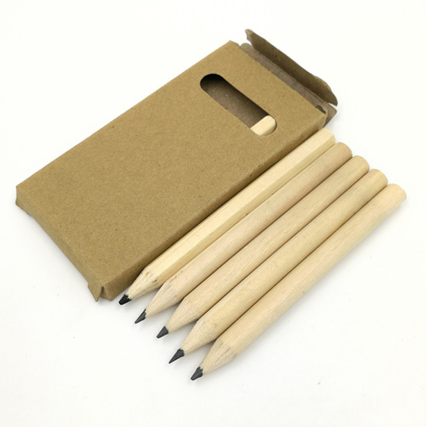 Mini Short Raw Wood Pencil 