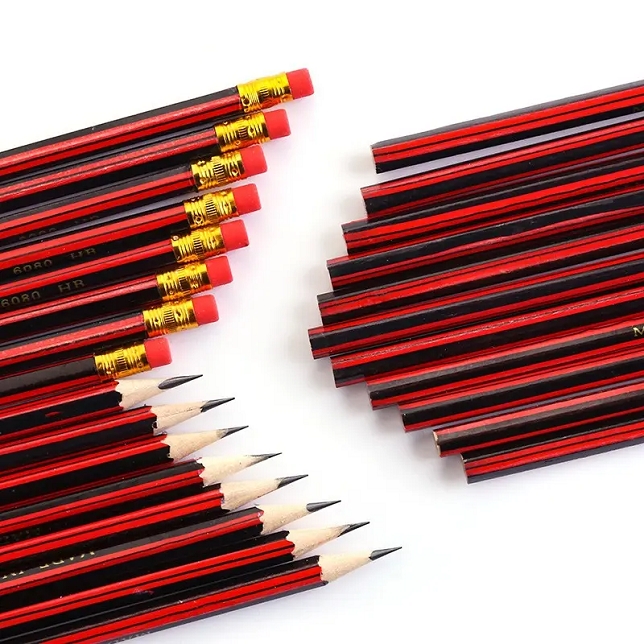 Wholesale Wooden Black Stripe Pencils